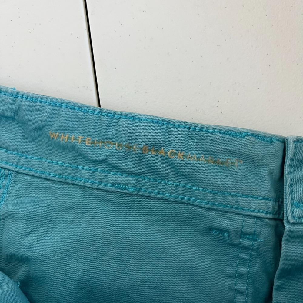White House Black Market Cargo Pants Women's Size 2 Blue Slim Crop Tactical - Picture 10 of 12